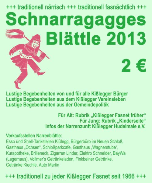 Schnarragaggesblaettle 2013